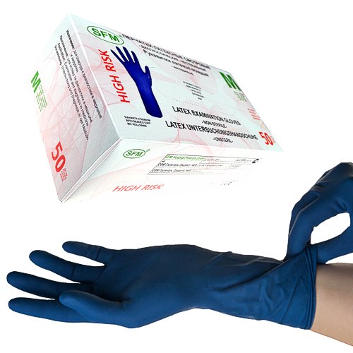 SFM ® HIGH RISK Latex lang&stark 19g blau puderfrei